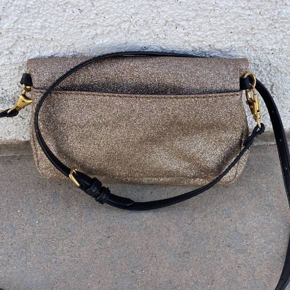 Juicy Couture Gold Sparkle cross body clutch purse handbag - Picture 2 of 8